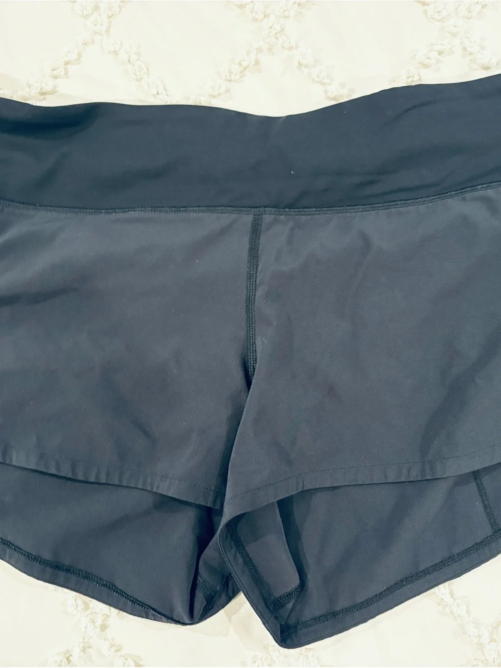 lululemon athletica Black Layered Athletic Running Shorts